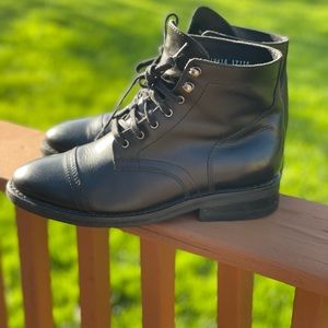 Thursday Captain Black Goodyear welt cap toe boots Like new